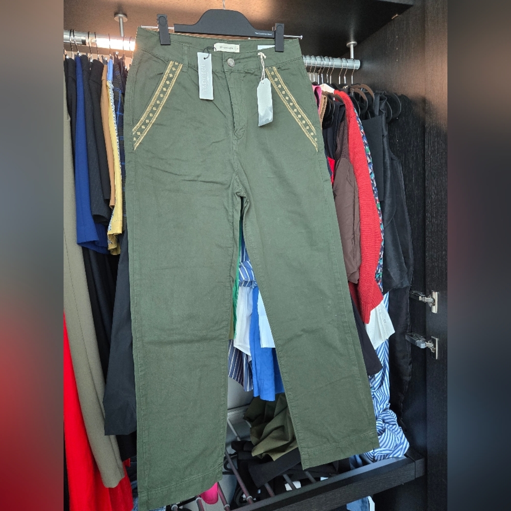 Green Studded Pants